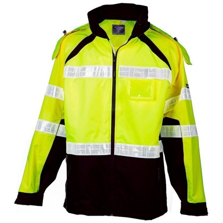 KISHIGO L-XL, Lime, Class 3, Premium Brilliant Series Rainwear Jacket RWJ112-L-XL